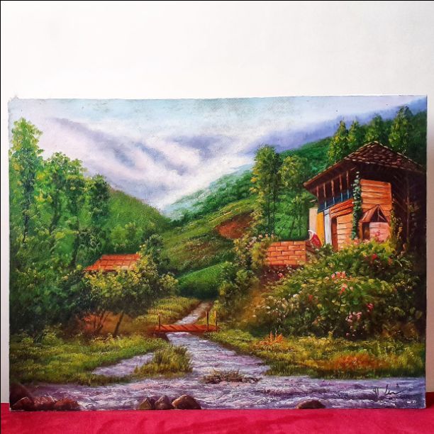 نقاشی رنگ‌روغن منظره