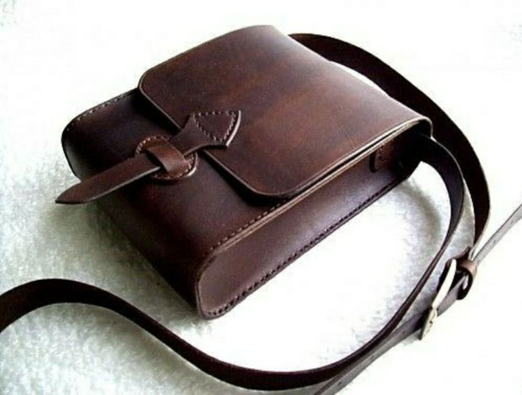 کیف شانه ای تمام چرم گاوی