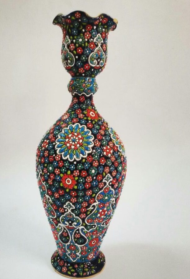 گلدان میناکاری 