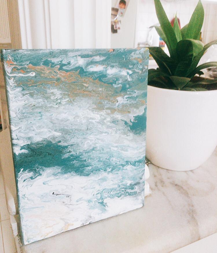 نقاشی آبستره با اکرلیک