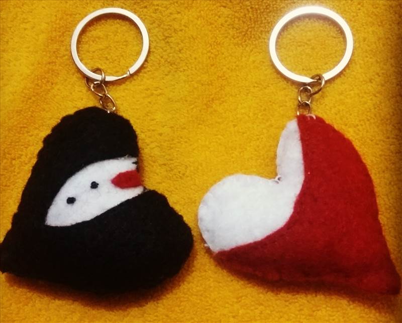 جا سوئیچی نمدی ست عروس و داماد